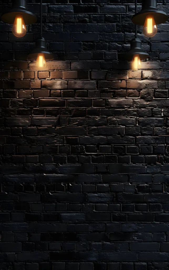 fondo ladrillo negro lampara.webp