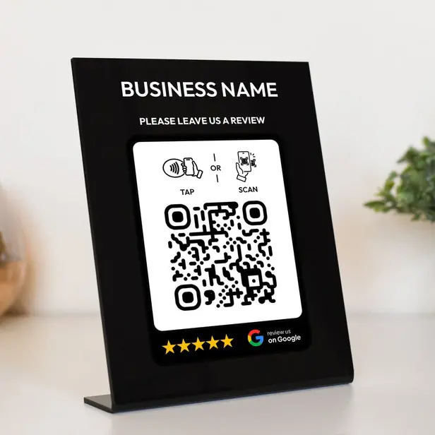 Soporte NFC personalizado para Google Tap to Review para empresas Reseñas