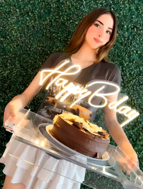Porta Pasteles con Led Neón Personalizado